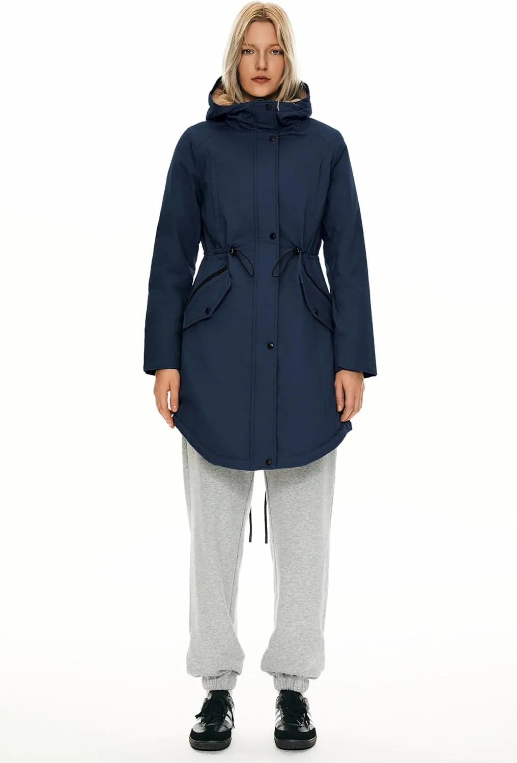 Orolay Women's Thicken Fleece Lined Parka Winter Coat Hooded Jacket with Pockets