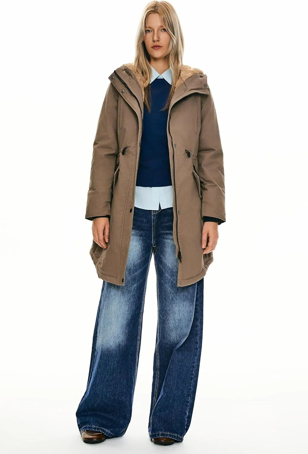 Orolay Women's Thicken Fleece Lined Parka Winter Coat Hooded Jacket with Pockets