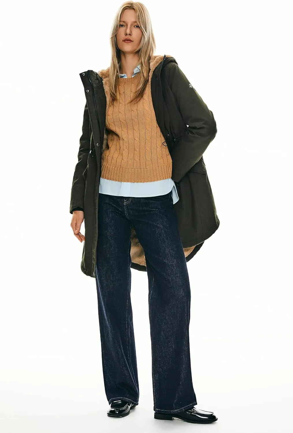 Orolay Women's Thicken Fleece Lined Parka Winter Coat Hooded Jacket with Pockets