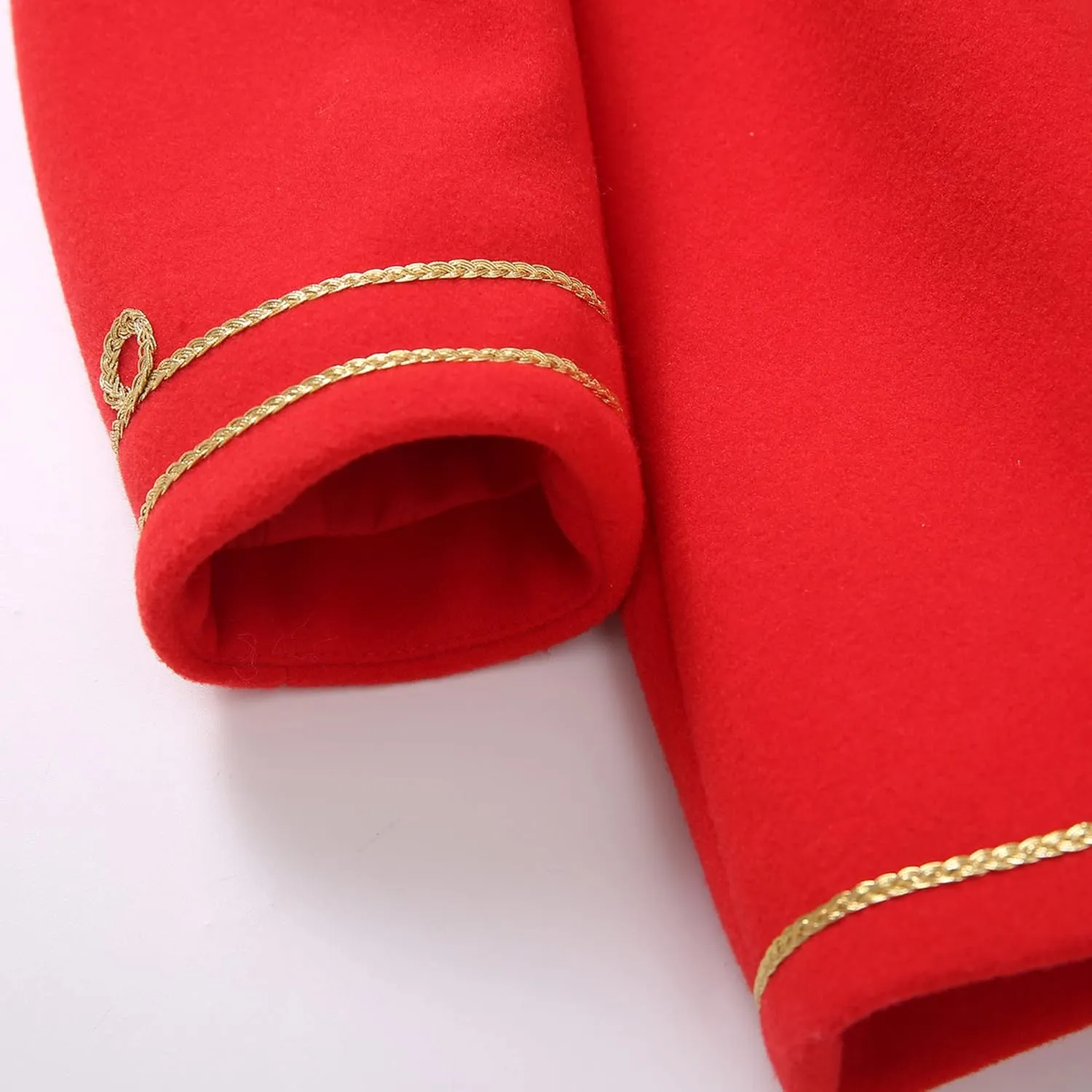 Pettigirl Girl Vintage Winter Christmas Red Trench Shawl Collar Outerwear Overcoat Outfit Toddler Kid Fashion Warm Coat