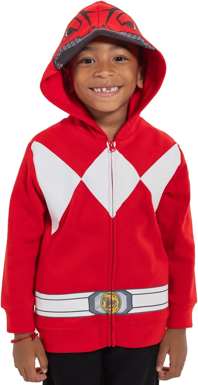 Power Rangers Blue Ranger Fleece Zip Up Hoodie for Toddler to Big Kid