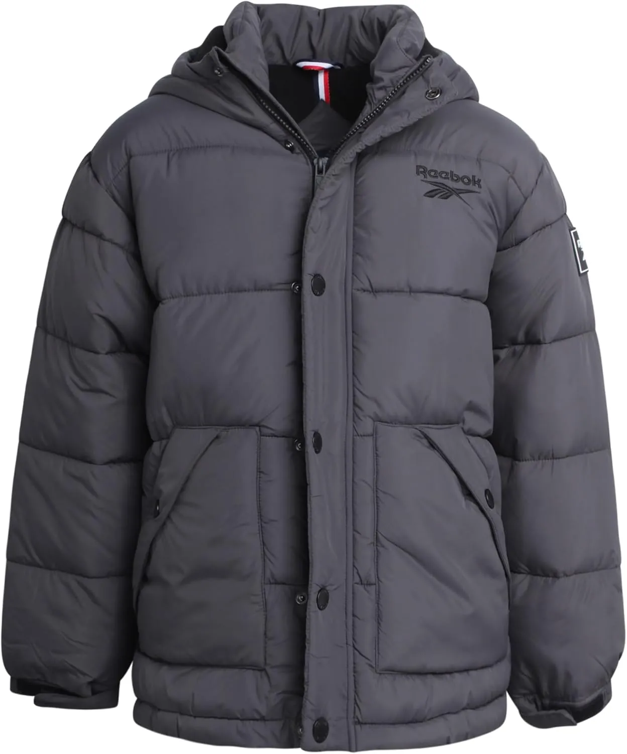 Reebok Boys' Winter Coat - Heavyweight Quilted Puffer Snow Parka - Weather Resistant Ski Jacket for Boys (8-20)