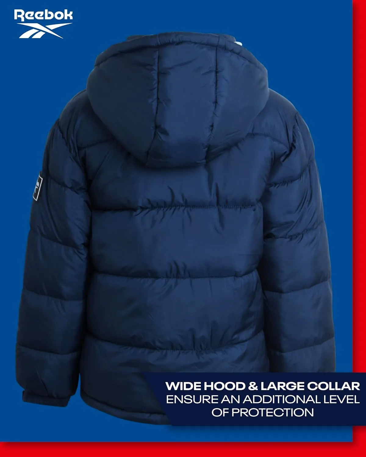 Reebok Boys' Winter Coat - Heavyweight Quilted Puffer Snow Parka - Weather Resistant Ski Jacket for Boys (8-20)