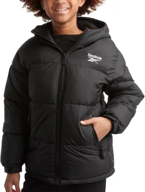 Reebok Boys' Winter Jacket  Heavyweight Quilted Puffer Parka Coat - Weather Resistant Ski Jacket for Boys (8-20)