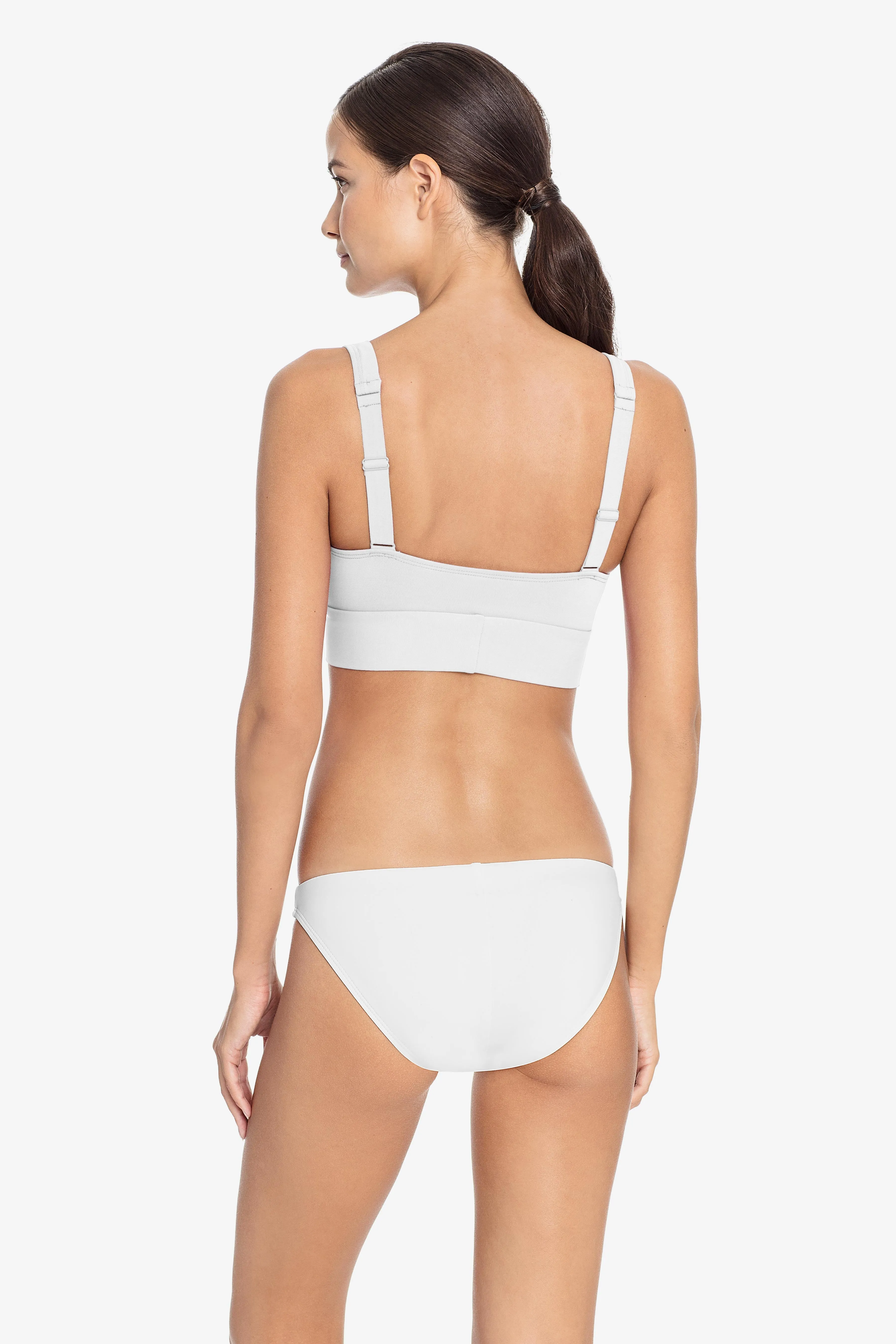 ROBIN PICCONE WHITE AVA KNOT BIKINI TOP