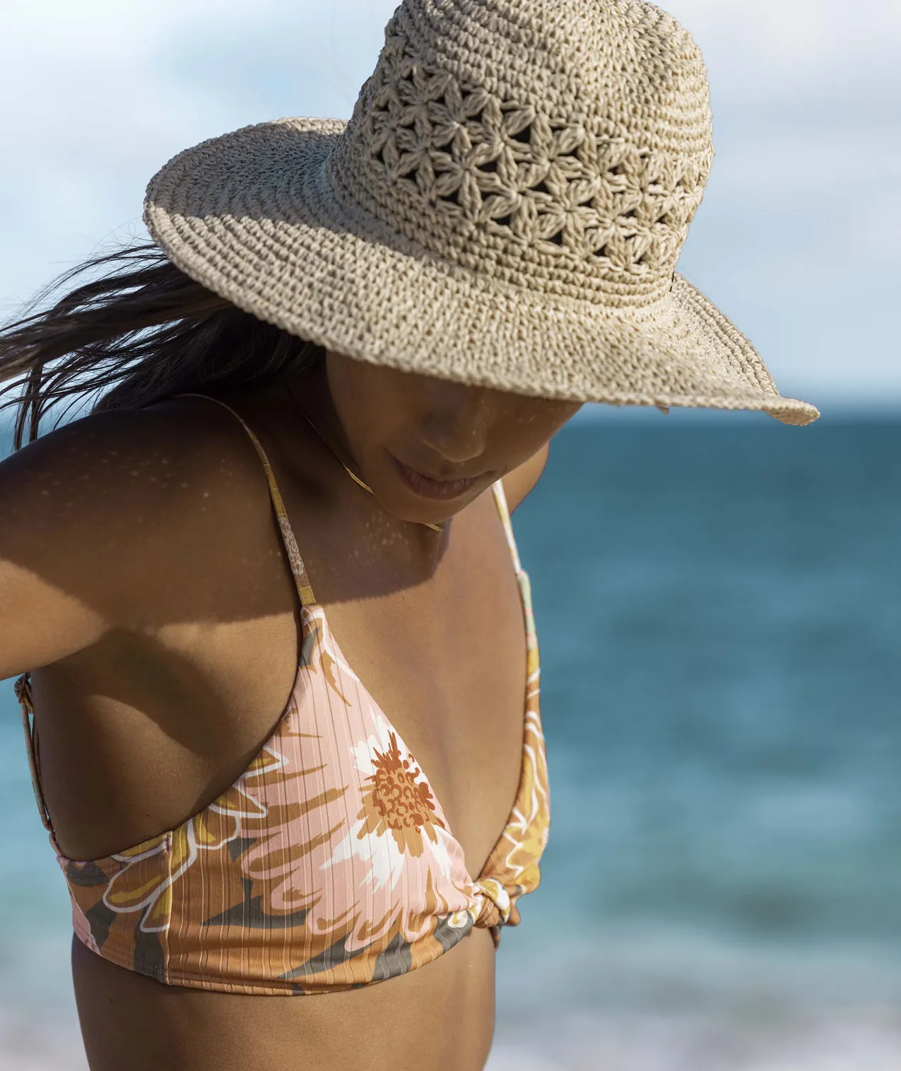 Roxy PT Rib Roxy Love The Surf Knot Top-Toasted Nut