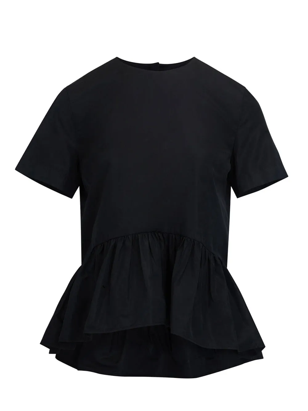 Ruffled Hem Short Sleeves Top