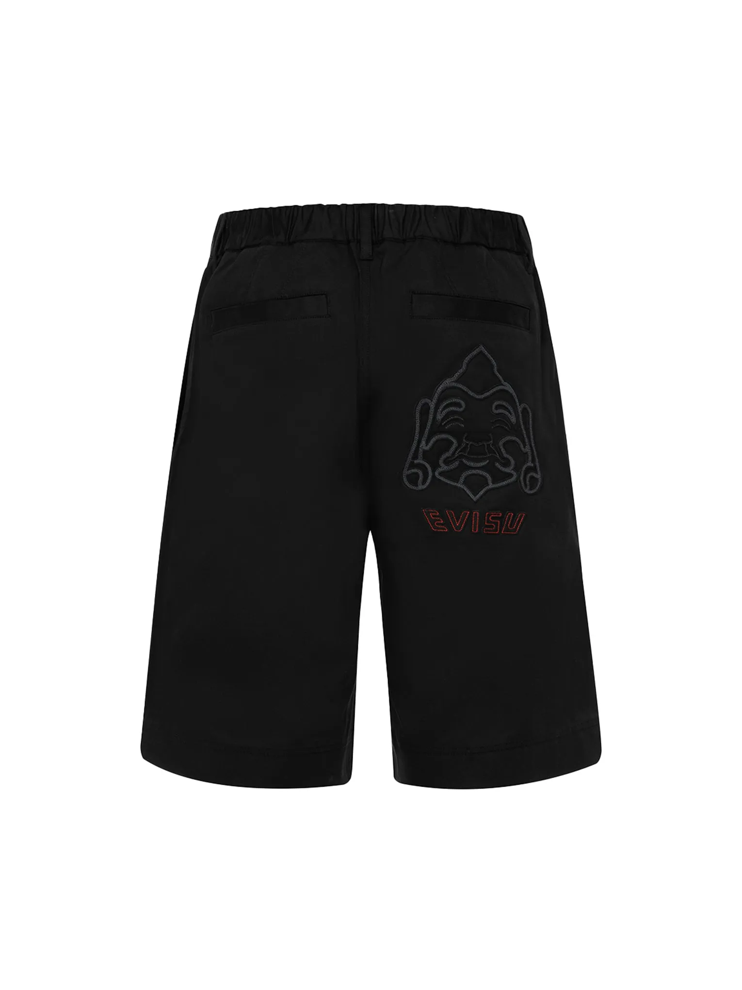 Seagull Embroidery and Godhead Patchwork Relax Fit Shorts