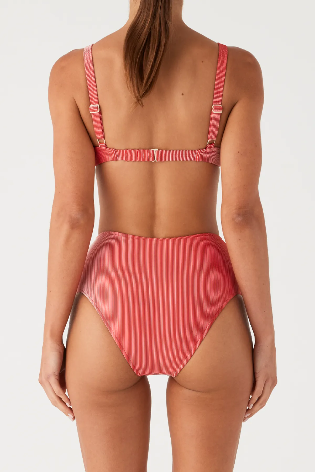Signature Stripe Adjustable Bra Cup - Chilli Red