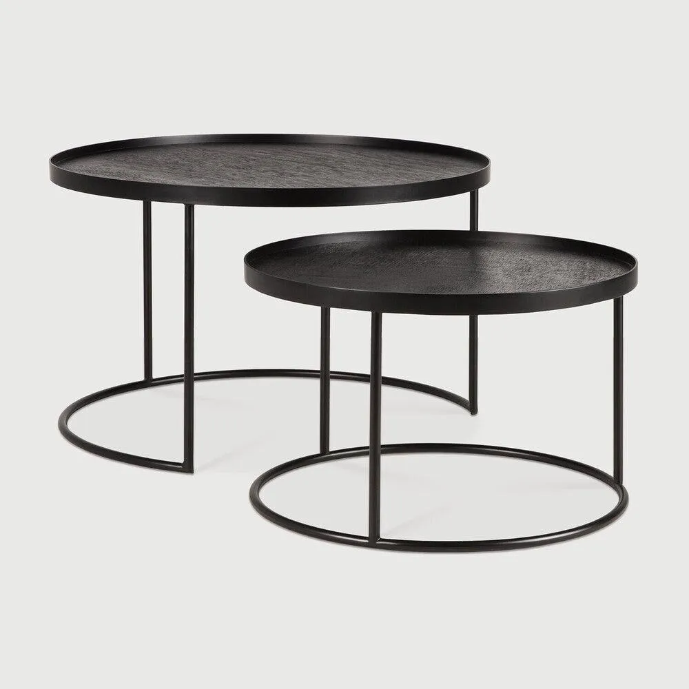 Small Tray Round Coffee Table Set
