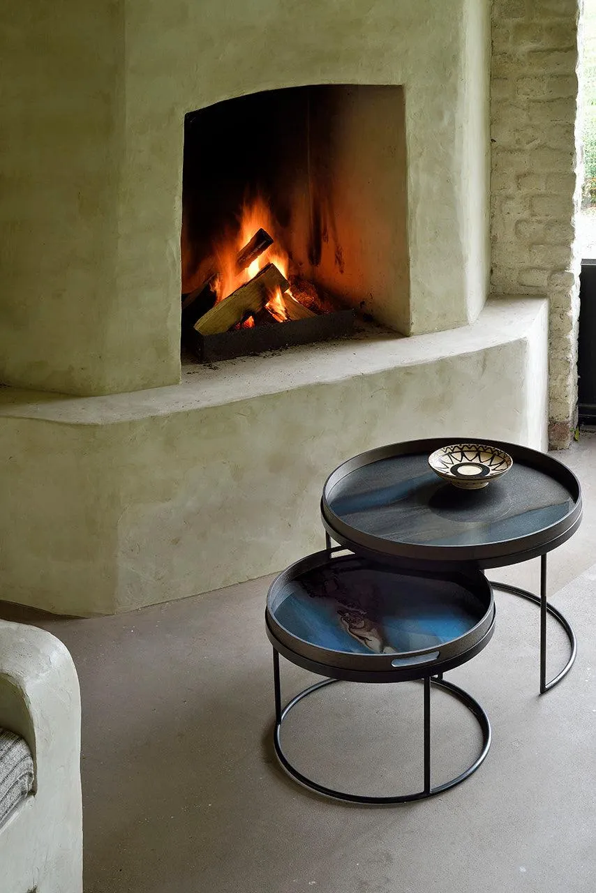 Small Tray Round Coffee Table Set