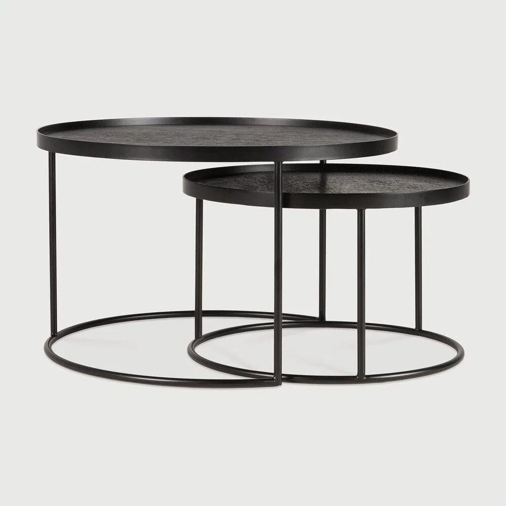 Small Tray Round Coffee Table Set