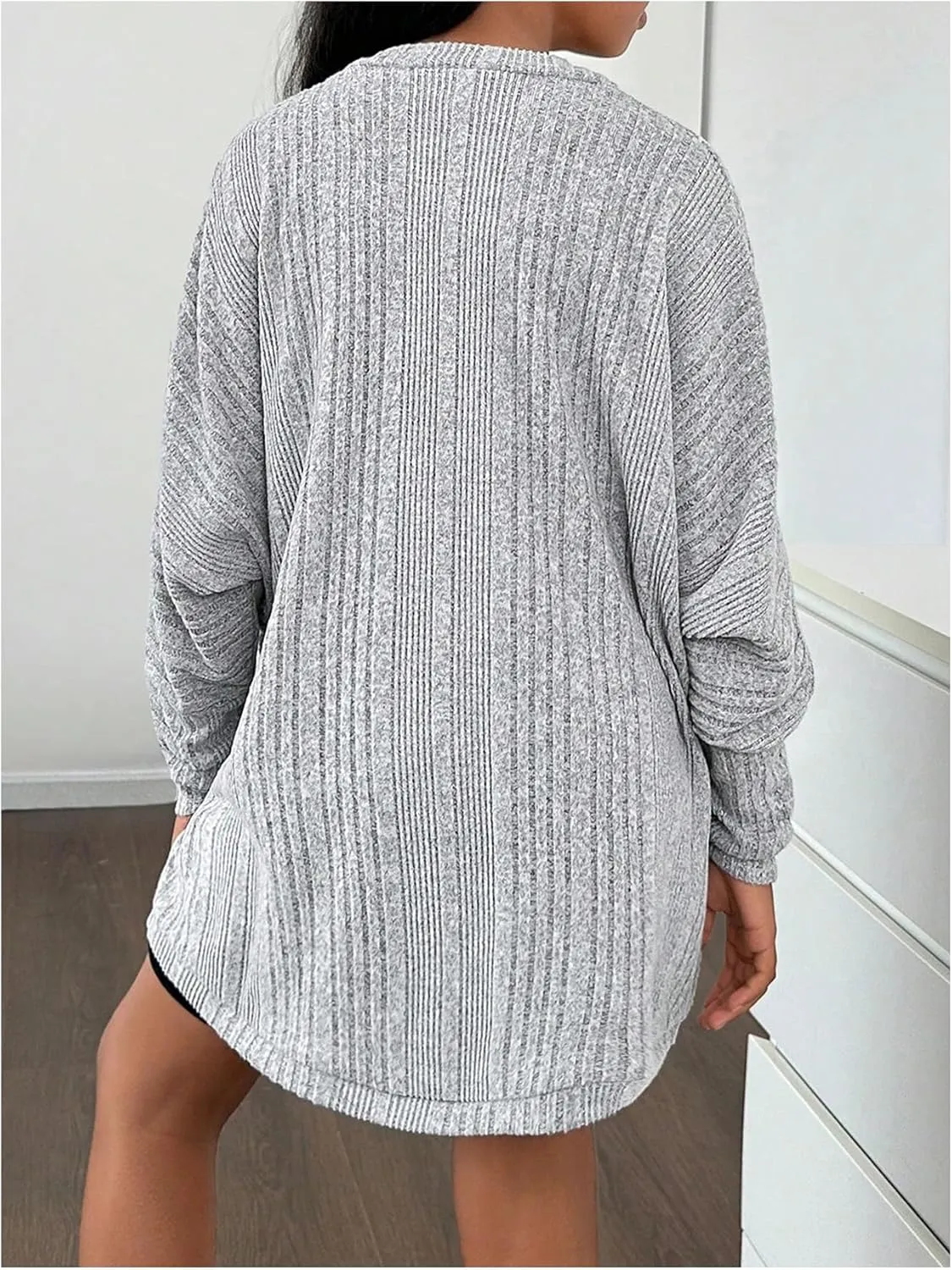 SOLY HUX Girl's Long Sleeve Knitted Cardigan Jacket Open Front Sweater Fall Winter Coat Outerwear