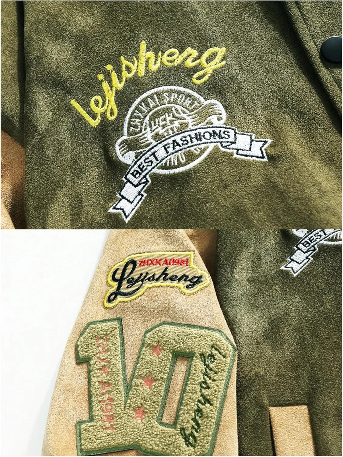 SOLY HUX Men's Varsity Jacket Vintage Graphic Baseball Bomber Jacket Casual Outerwear Coats Streetwear