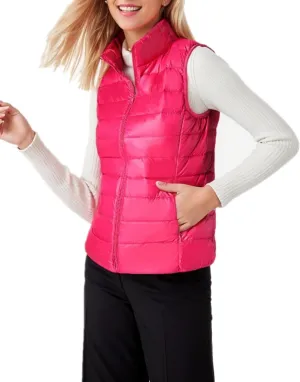 Sorrica Women's Down Vest Lightweight Outdoor Packable Stand Collar Zip Puffer Vest