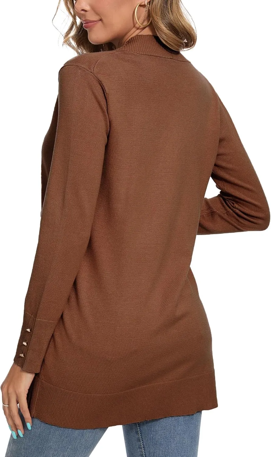Spicy Sandia Women's Knit Cardigan Sweaters with Pockets Long Sleeve Open Front Lightweight Cardigan
