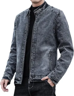Spring Autumn Men Denim Jackets Slim Fit Jean Jacket Cotton Outwear Coat Fashion Streetwear