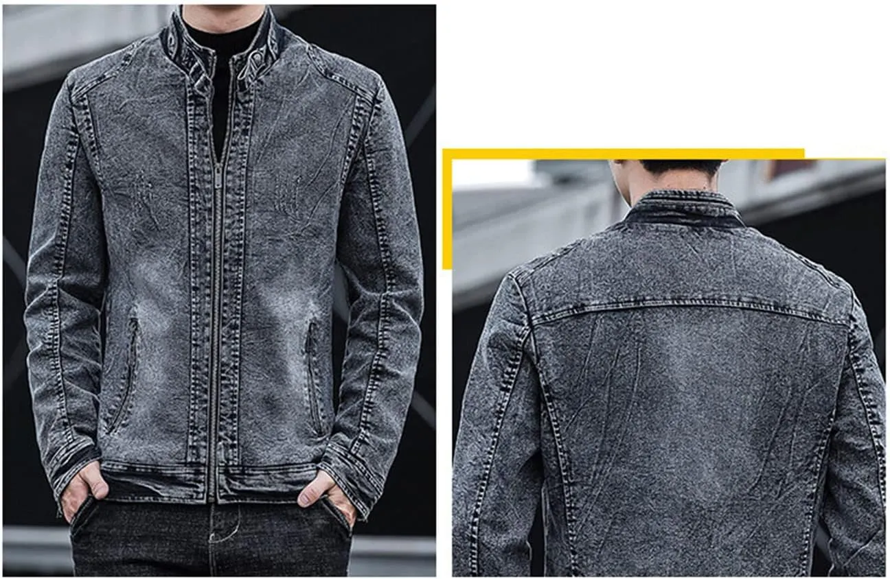 Spring Autumn Men Denim Jackets Slim Fit Jean Jacket Cotton Outwear Coat Fashion Streetwear