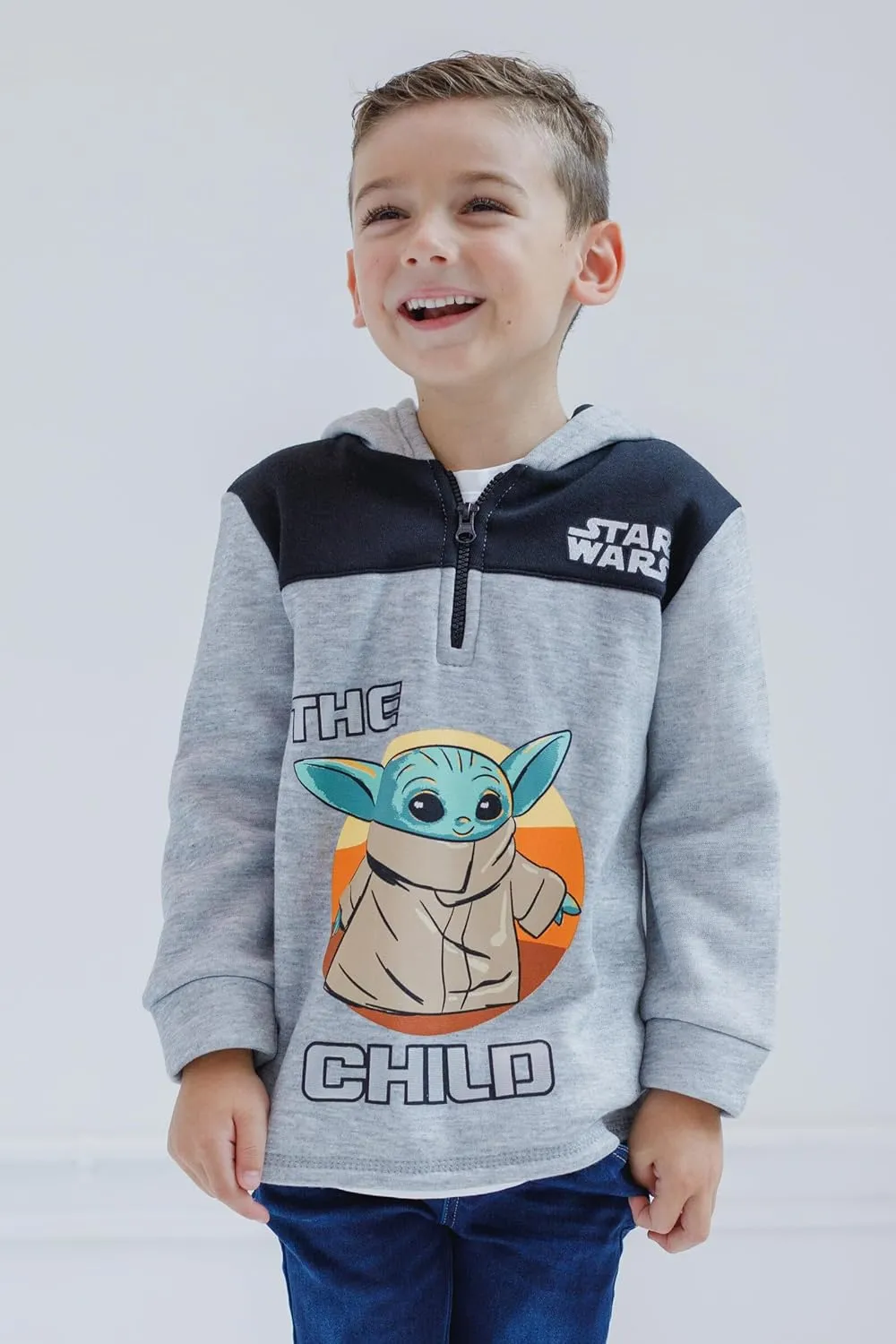 STAR WARS The Mandalorian The Child Fleece Half Zip Hoodie Infant to Big Kid