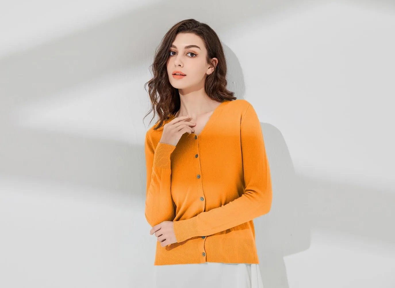 Sunfaynis Women's Long Sleeve Thin Lightweight Cardigan Sweaters for Women Dressy Summer Spring Fall Cardigan