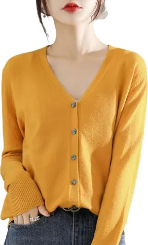 Sunfaynis Women's Long Sleeve Thin Lightweight Cardigan Sweaters for Women Dressy Summer Spring Fall Cardigan
