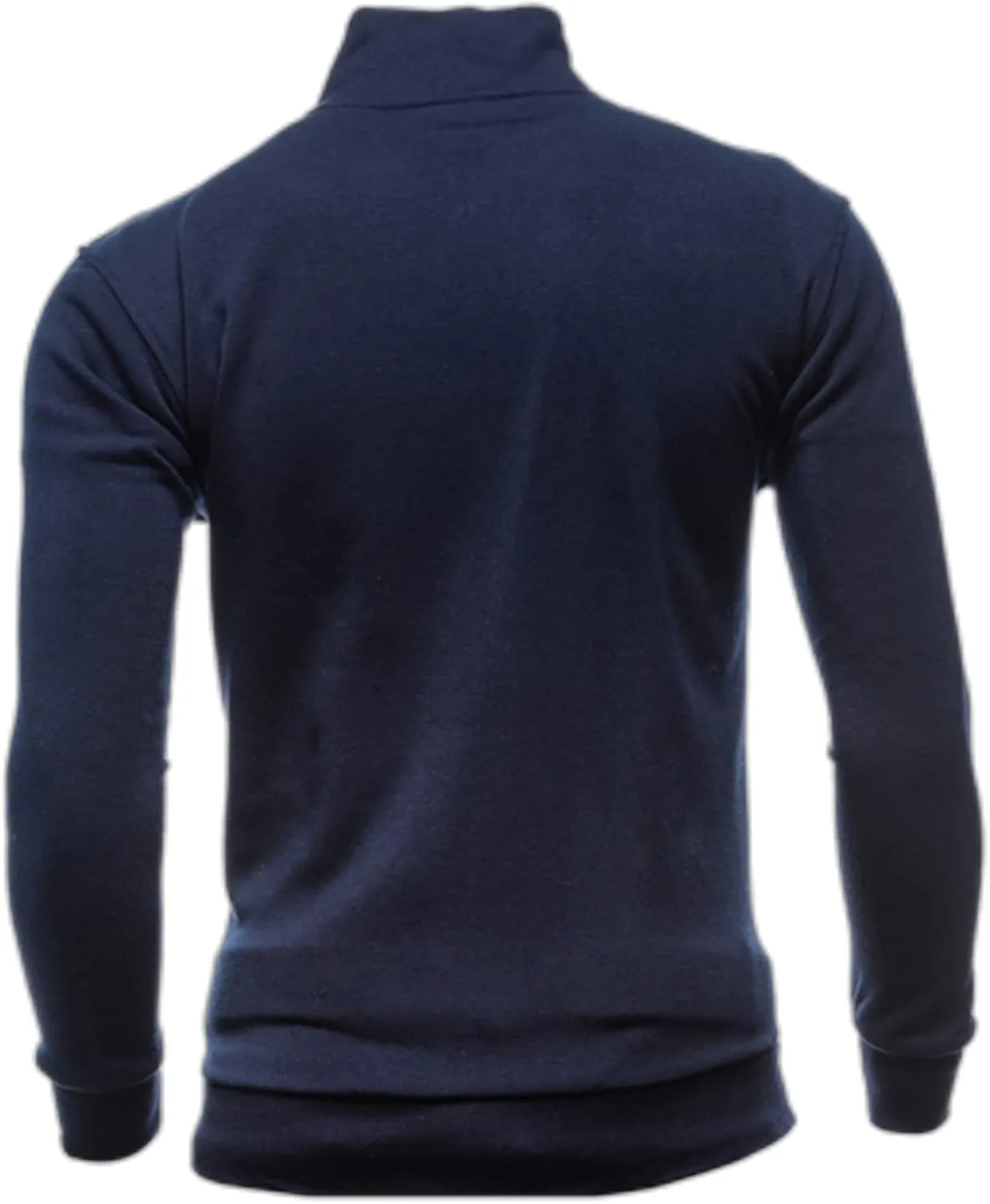 Sweaters for Men Cardigan Sweatshirt Hoodless Zip Up Jacket High Neck Lightweight Sueter Para Hombres