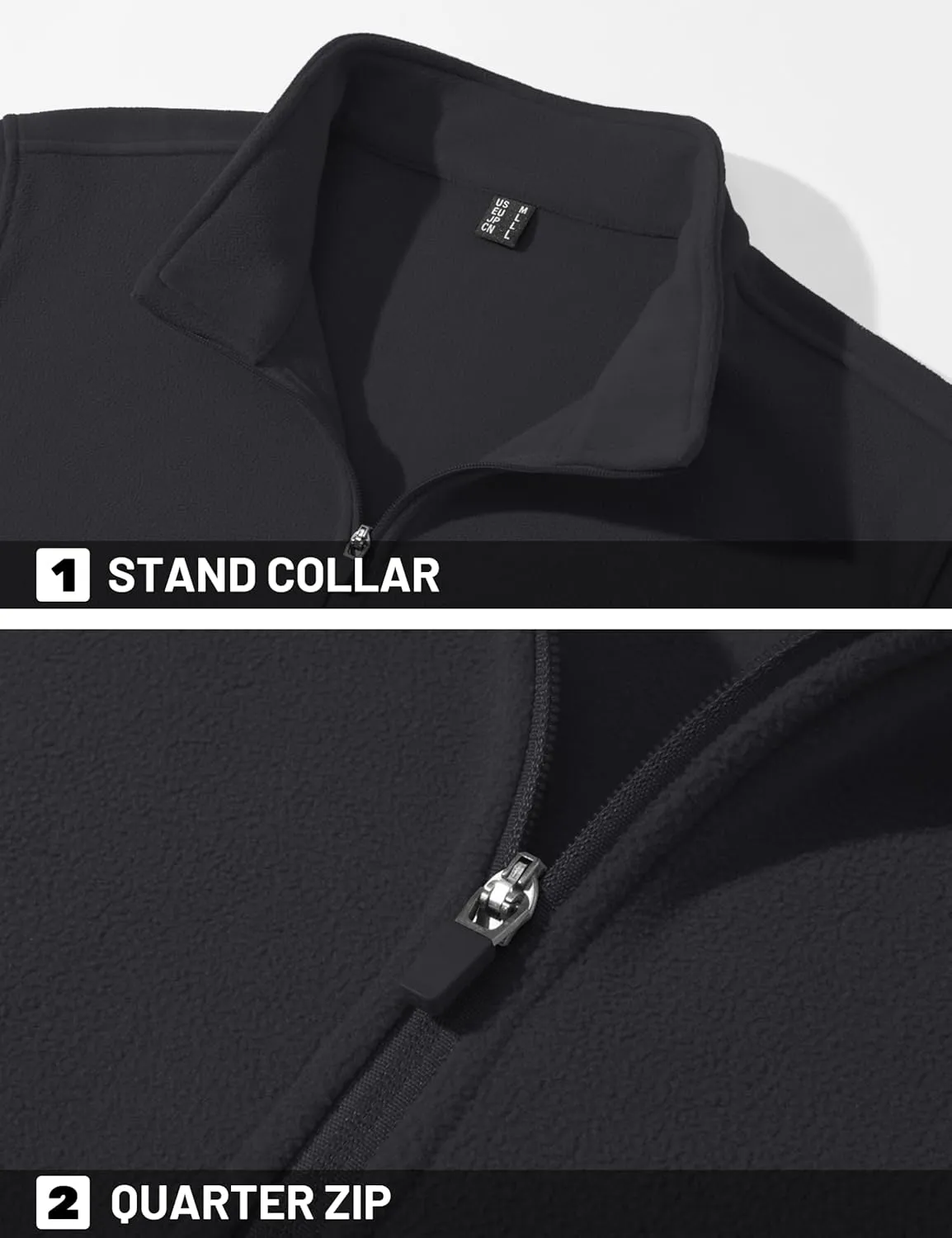 TACVASEN Men's Quarter Zip Pullover Mock Neck Sweatshirt Fleece Lightweight Fashion Sweaters Casual Activewear