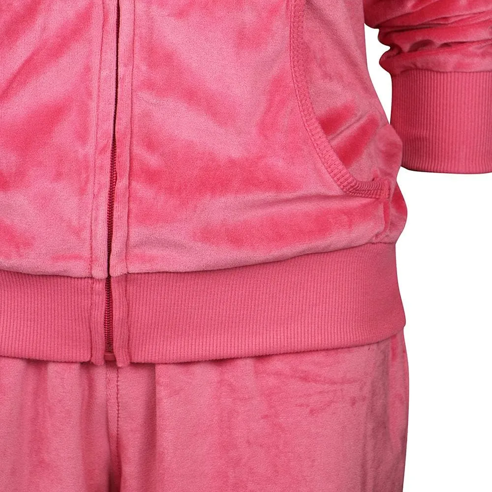 TanBridge 2 Piece Outfits Women's Velour Sweatsuits Long Sleeve Zip Up Hoodie Sweatpants Tracksuits for Women