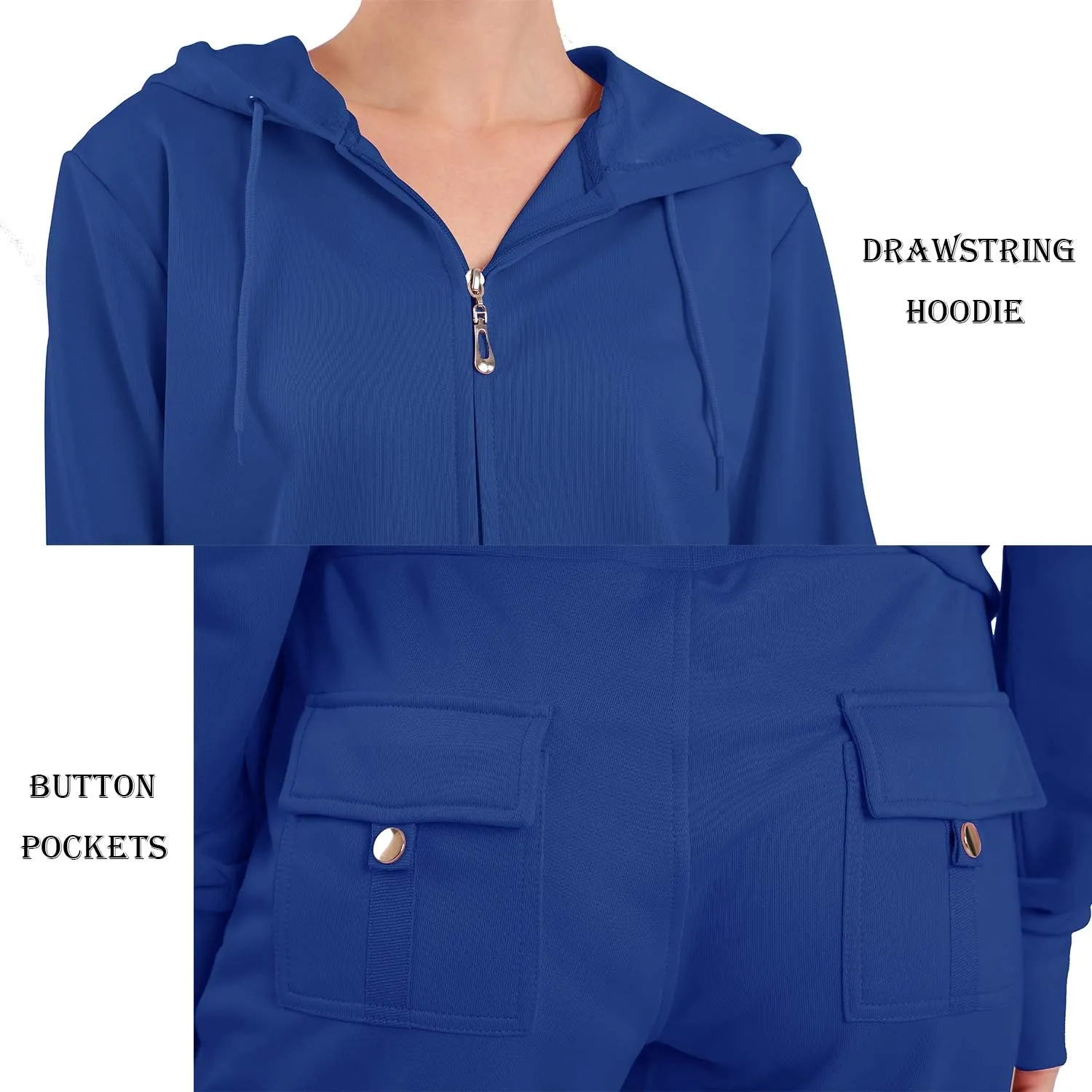 TanBridge Sweatsuits For Women Set 2 Pieces Track Suits Zip Up Hoodie & Pant Matching Jogging Suits For Women