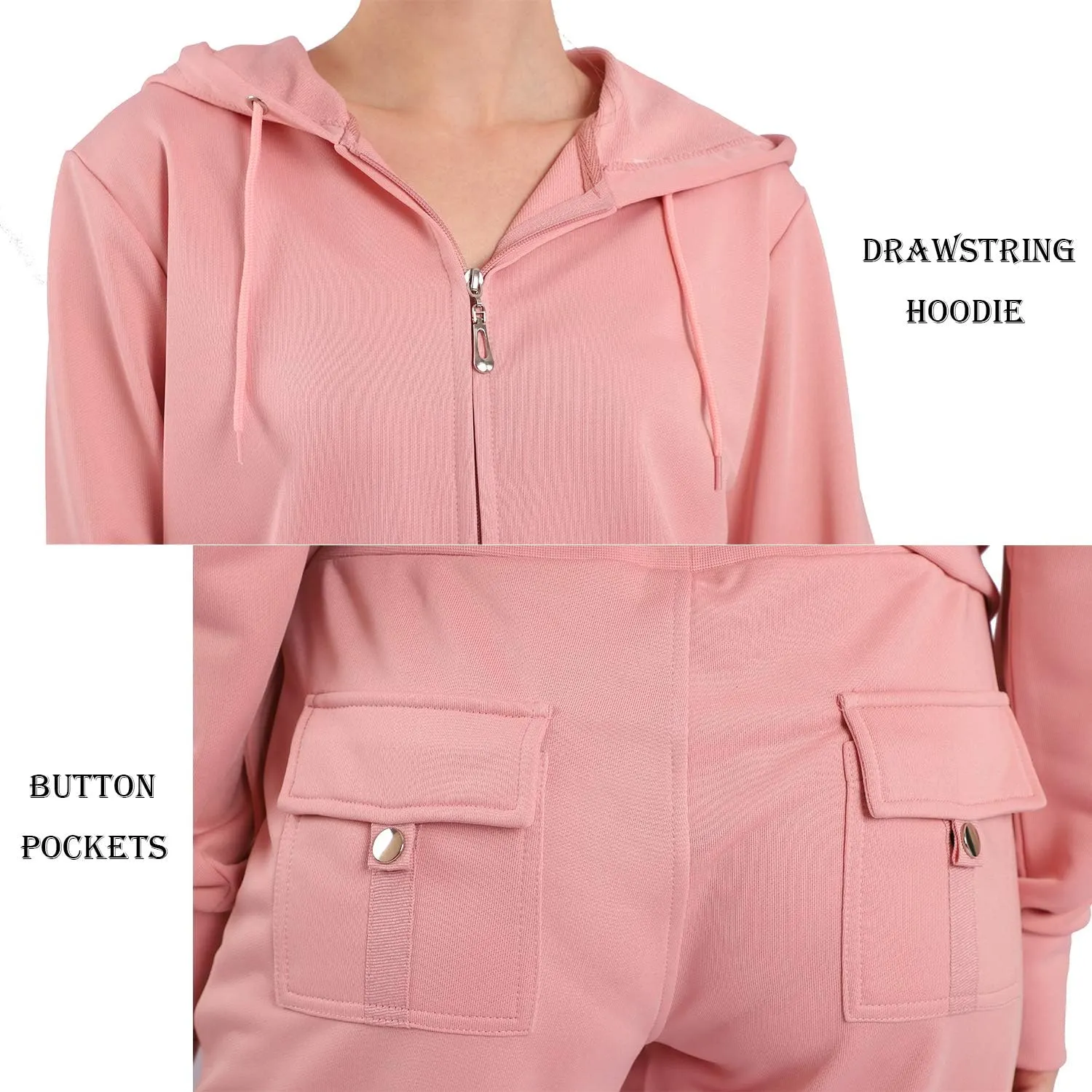 TanBridge Sweatsuits For Women Set 2 Pieces Track Suits Zip Up Hoodie & Pant Matching Jogging Suits For Women