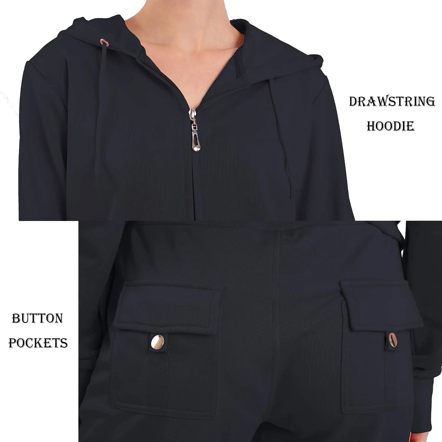 TanBridge Sweatsuits For Women Set 2 Pieces Track Suits Zip Up Hoodie & Pant Matching Jogging Suits For Women