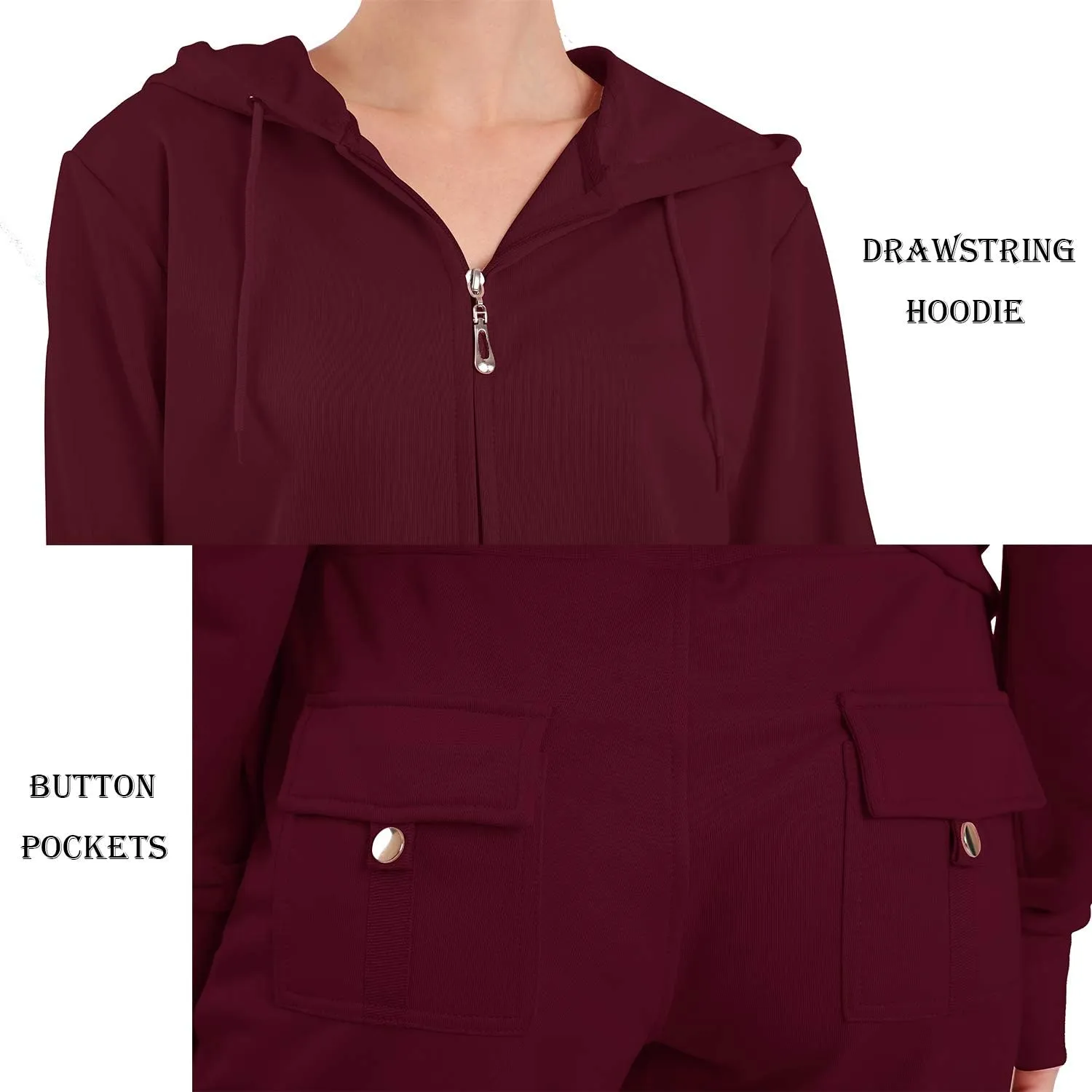 TanBridge Sweatsuits For Women Set 2 Pieces Track Suits Zip Up Hoodie & Pant Matching Jogging Suits For Women
