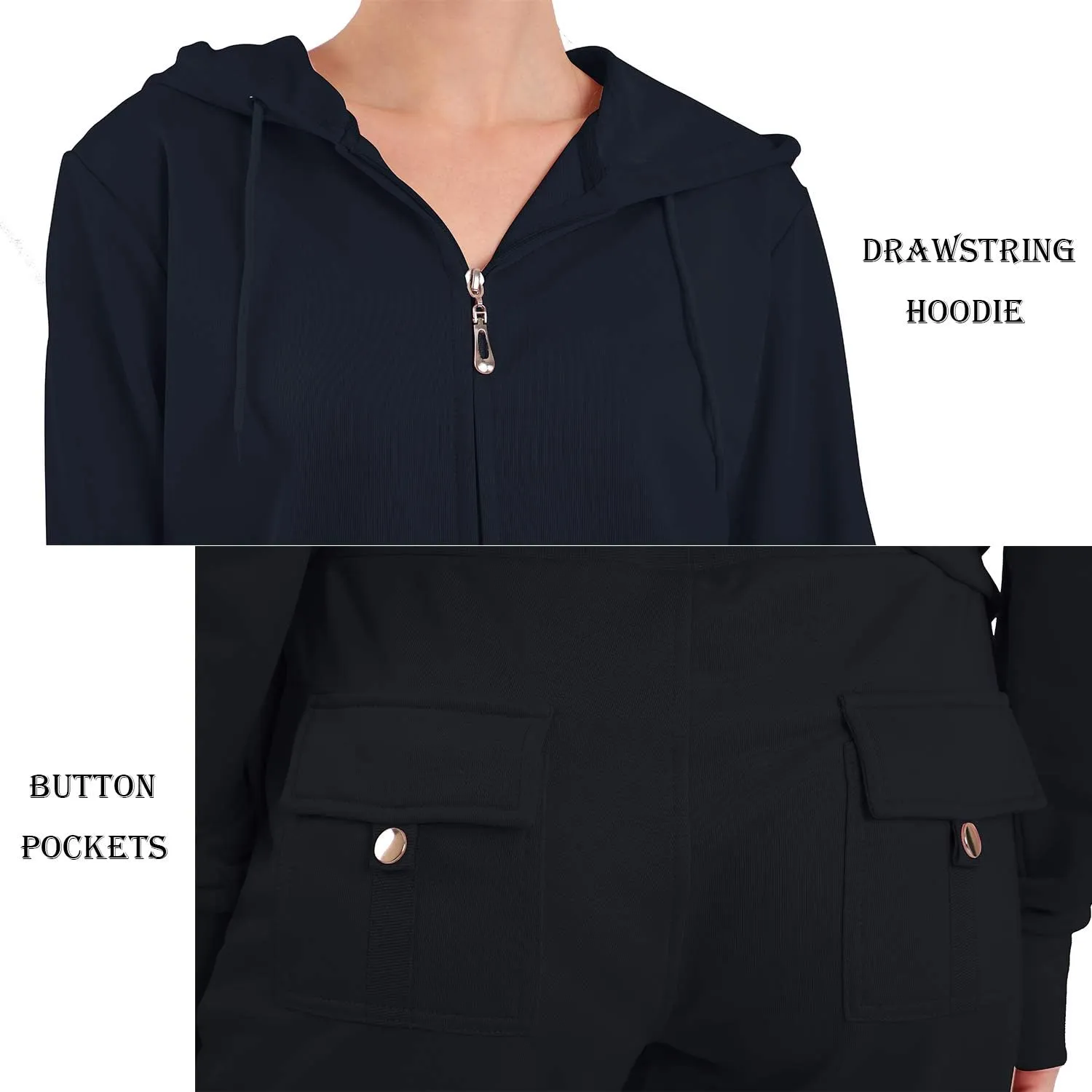 TanBridge Sweatsuits For Women Set 2 Pieces Track Suits Zip Up Hoodie & Pant Matching Jogging Suits For Women