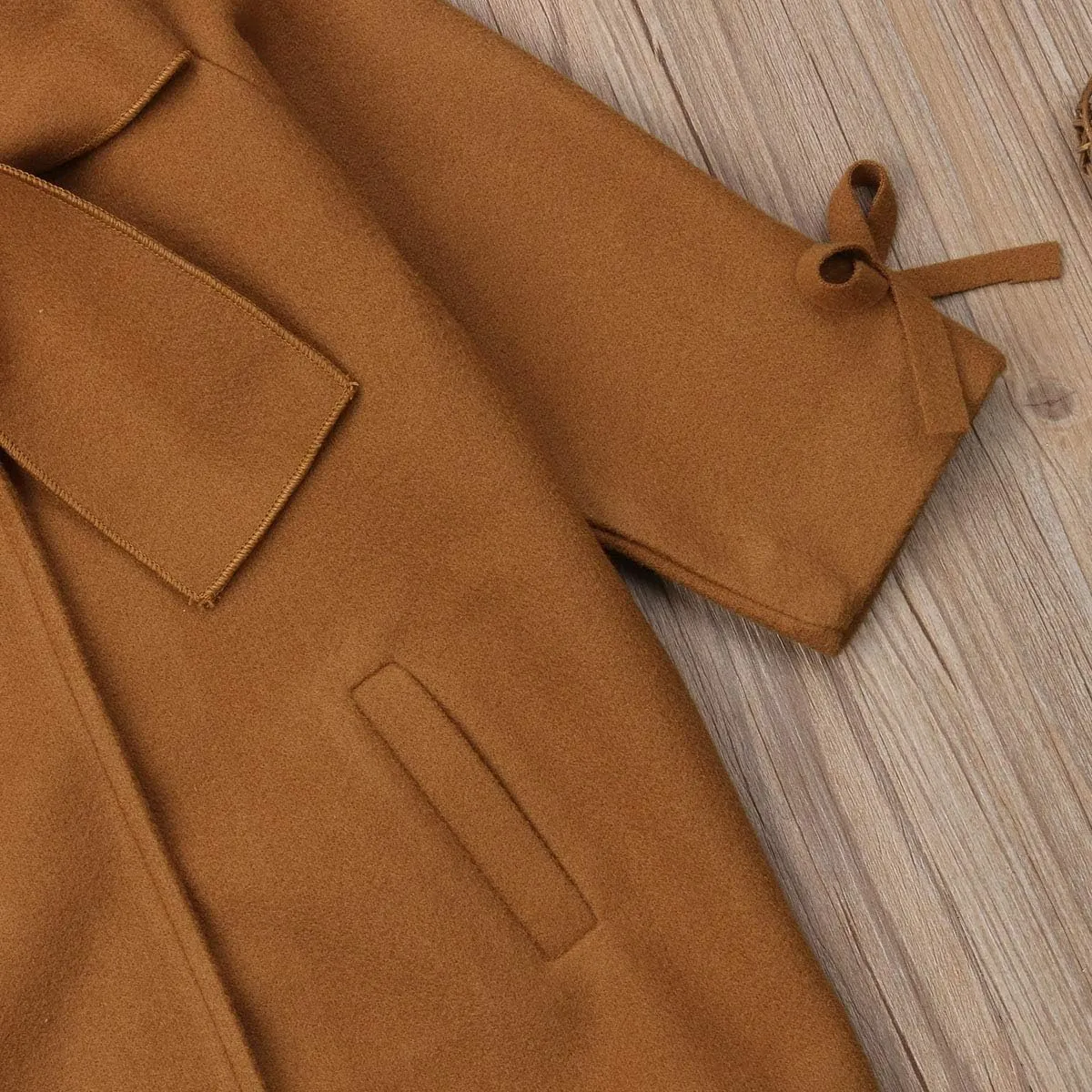 Toddler Girls Trench Coat Baby Girl Woolen Coat Girl Dress Coat Peacoat Winter Fall Outerwear