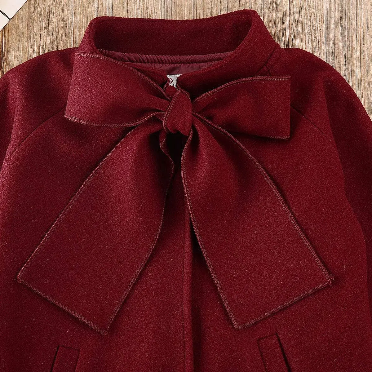 Toddler Girls Trench Coat Baby Girl Woolen Coat Girl Dress Coat Peacoat Winter Fall Outerwear