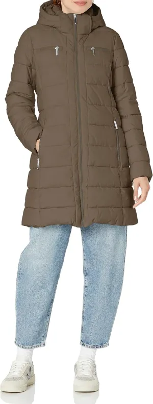 Tommy Hilfiger Women Solid Puffer Untrimmed Hood Long Jacket