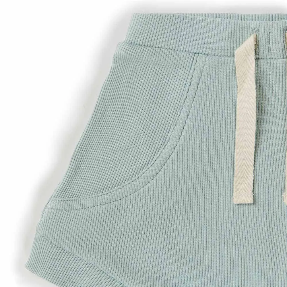 Unisex Organic-cotton Sage Shorts