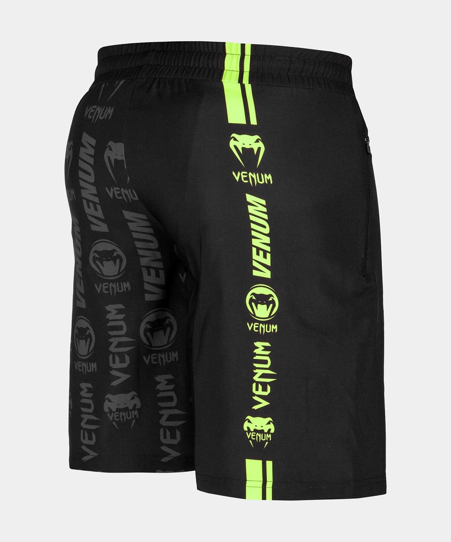Venum Logos Training Shorts - Black/Neo Yellow