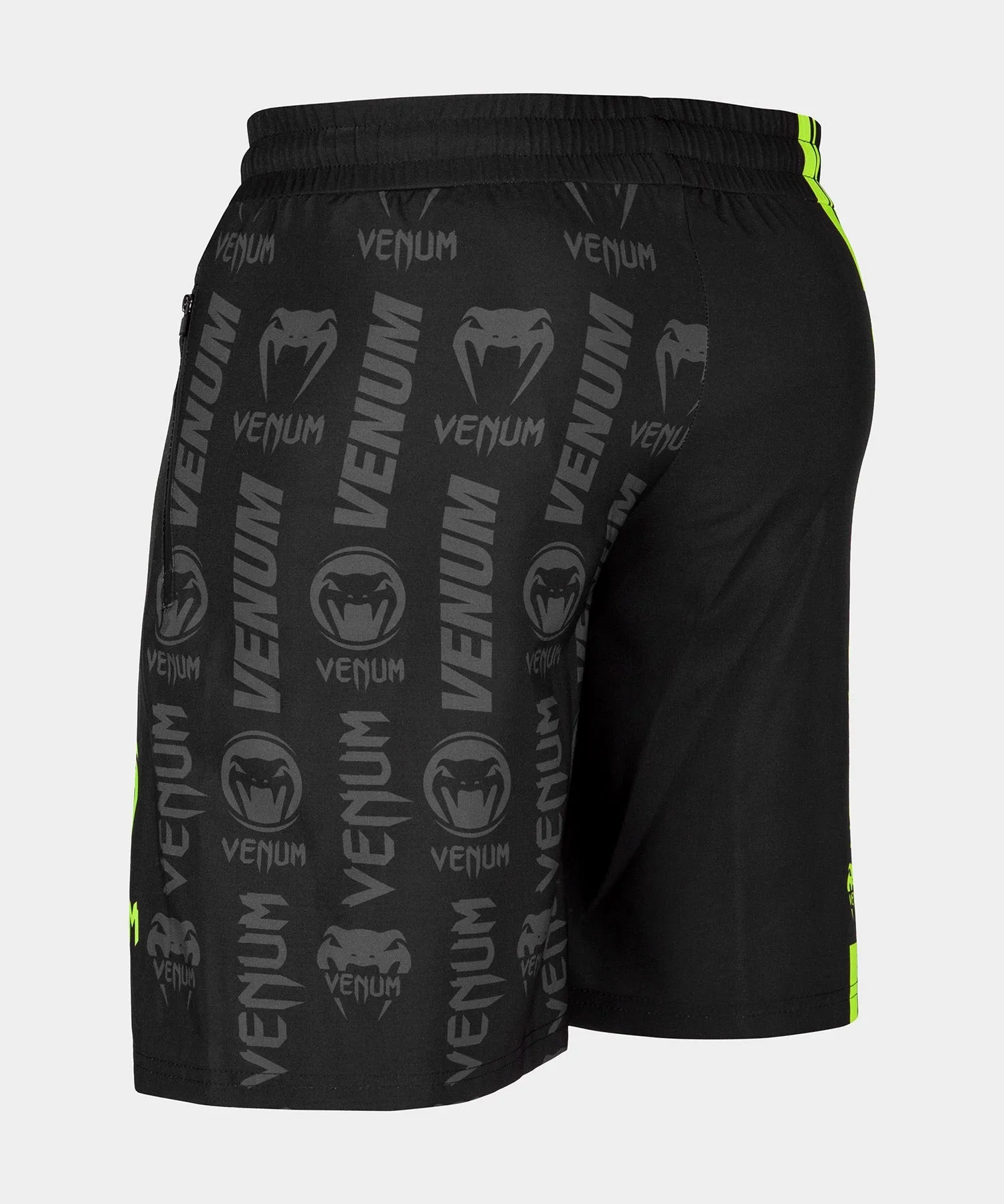 Venum Logos Training Shorts - Black/Neo Yellow