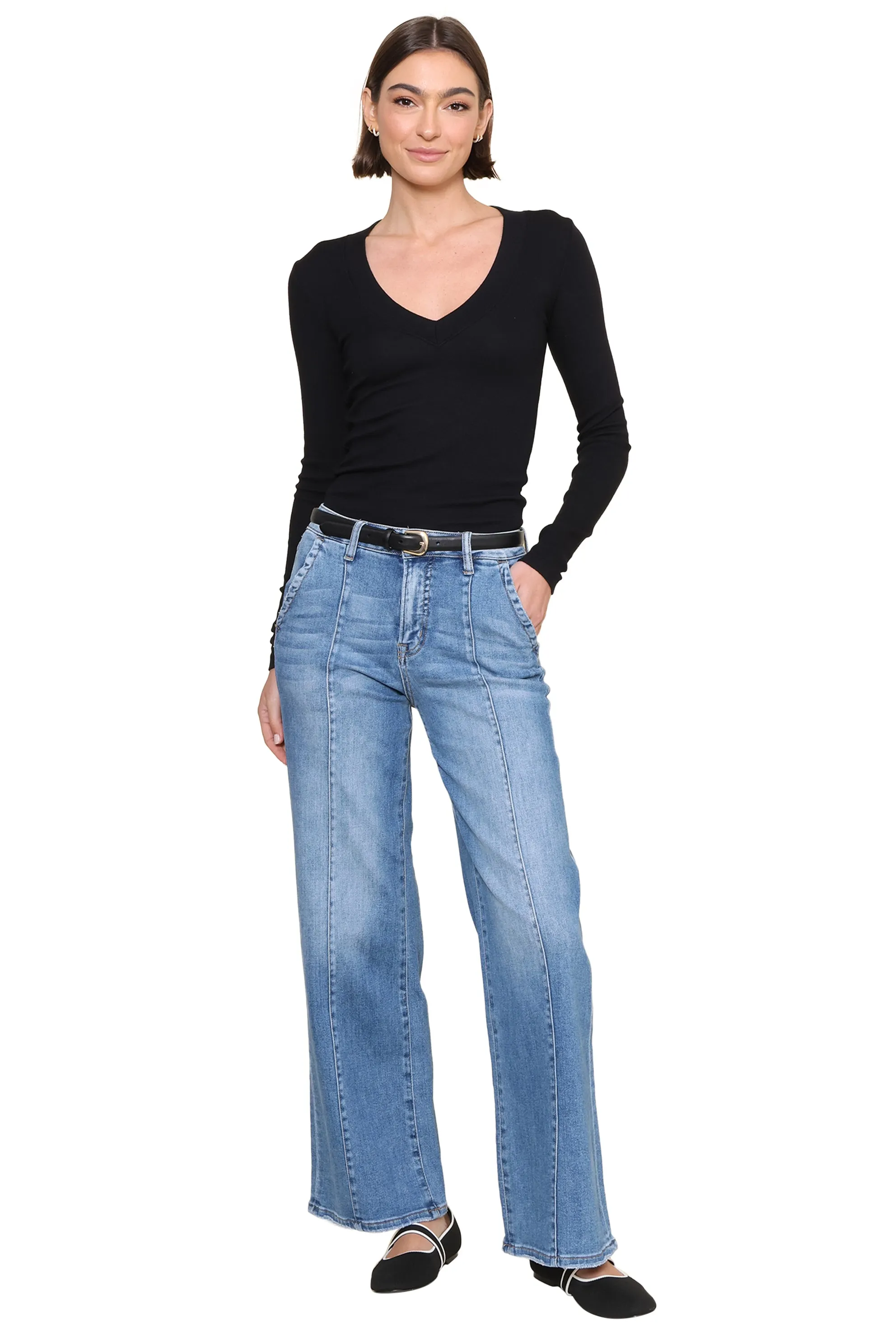 Viola V-Neck Long Sleeve