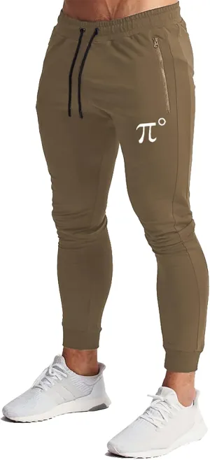 Wangdo Men's Joggers Sweatpants Gym Training Workout Pants Slim Fit with Zipper Pockets