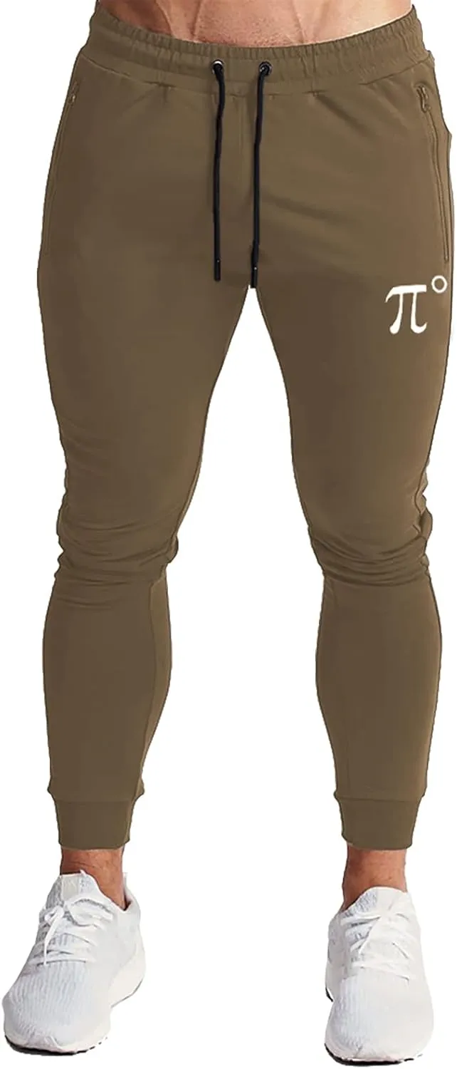 Wangdo Men's Joggers Sweatpants Gym Training Workout Pants Slim Fit with Zipper Pockets