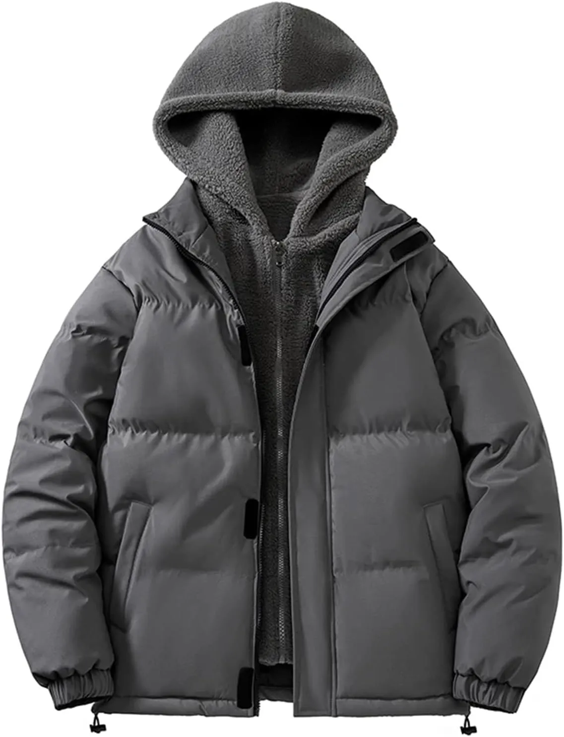 Winter Jacket Thick Warm Parka Coat Cotton Padded Thermal Outerwear Hooded Windbreaker
