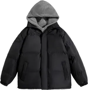 Winter Jacket Thick Warm Parka Coat Cotton Padded Thermal Outerwear Hooded Windbreaker