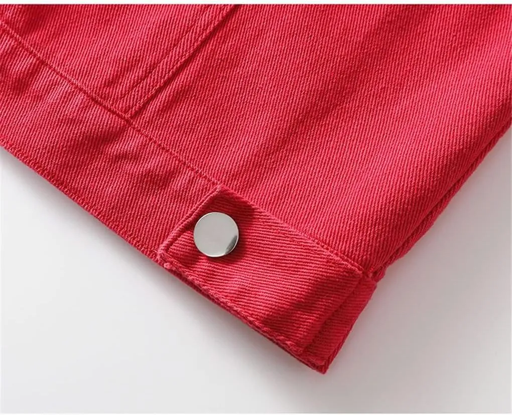 Women Denim Vest Spring Autumn Casual Hole Nail Bead Sleeveless Jacket Short Jean Waistcoat