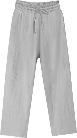 Women Linen Pants Summer Loose Fit Yoga Beach Gauze Pant Casual Lightweight Comfy Drawstring Baggy Trouser with Pocket