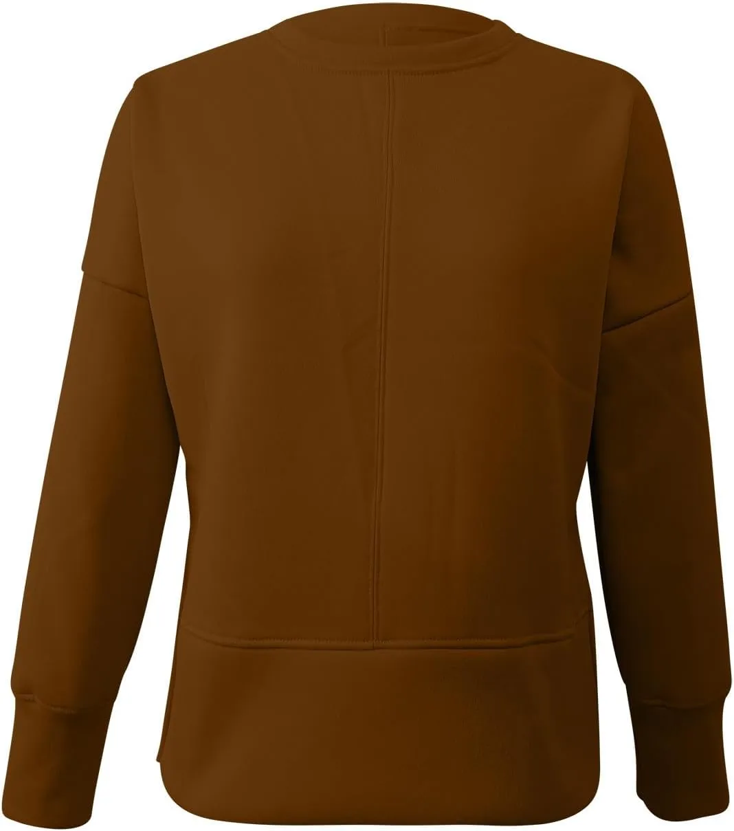 Women Oversized Sweatshirt Loose Fit Crewneck Side Slit Y2k Pullover Tops Casual Long Sleeve Fleece Comfort Hoodies