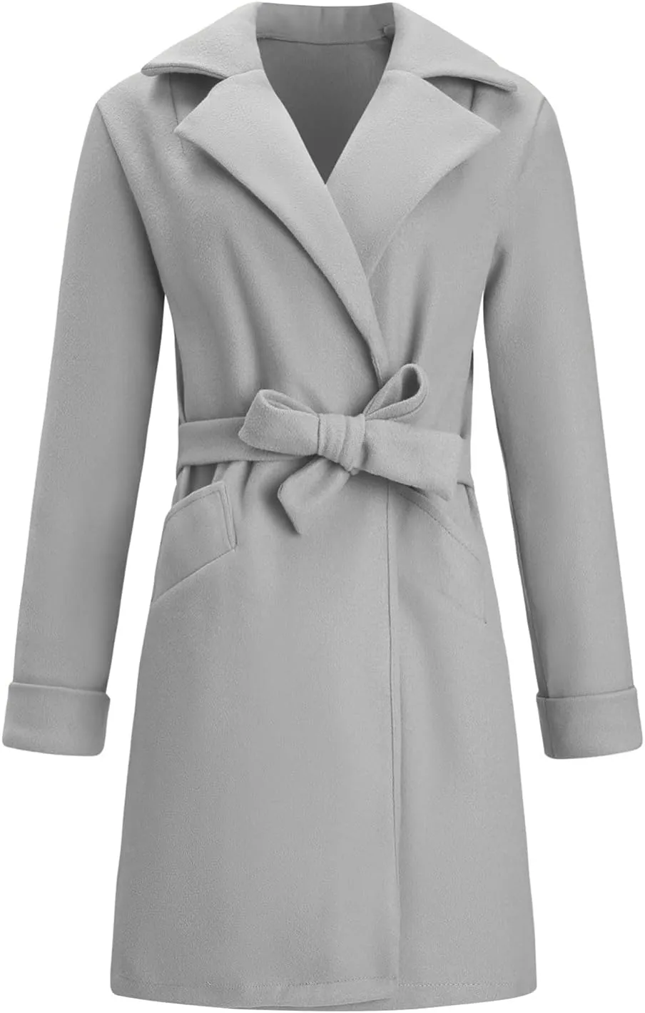 Women Trendy Trench Coat Classic Business Blazers Coat Lapel Peacoat Solid Overcoat Fall Winter Temperament Outwear