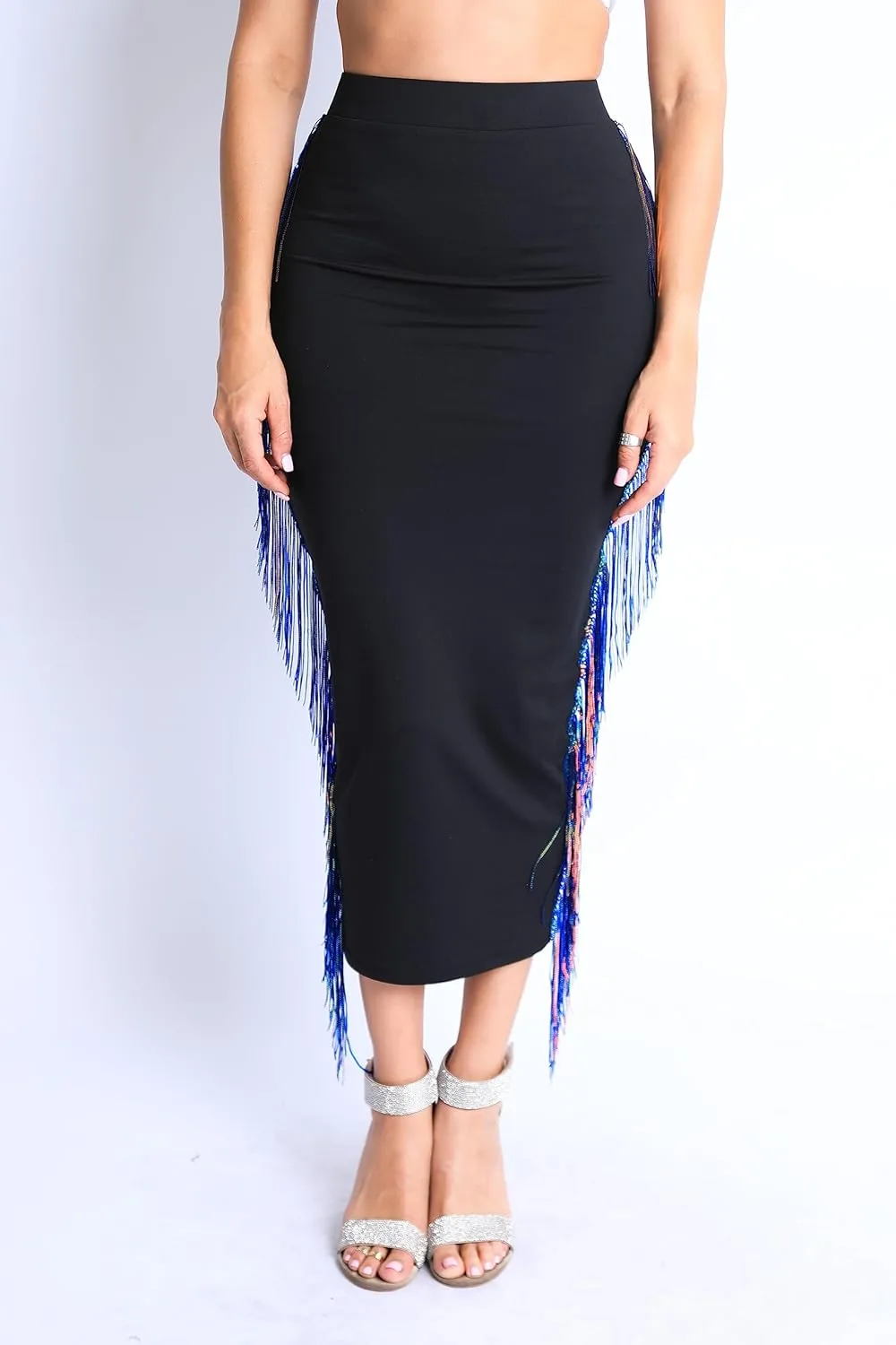Women's High Waist Maxi Bodycon Pencil Skirt Stretchy Fabric for Comfort and Style