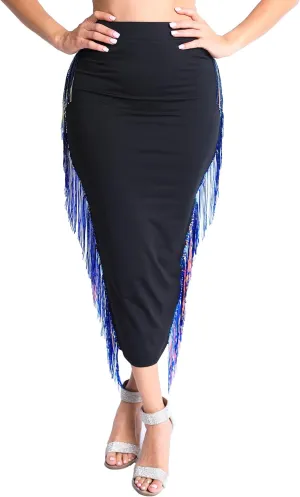 Women's High Waist Maxi Bodycon Pencil Skirt Stretchy Fabric for Comfort and Style